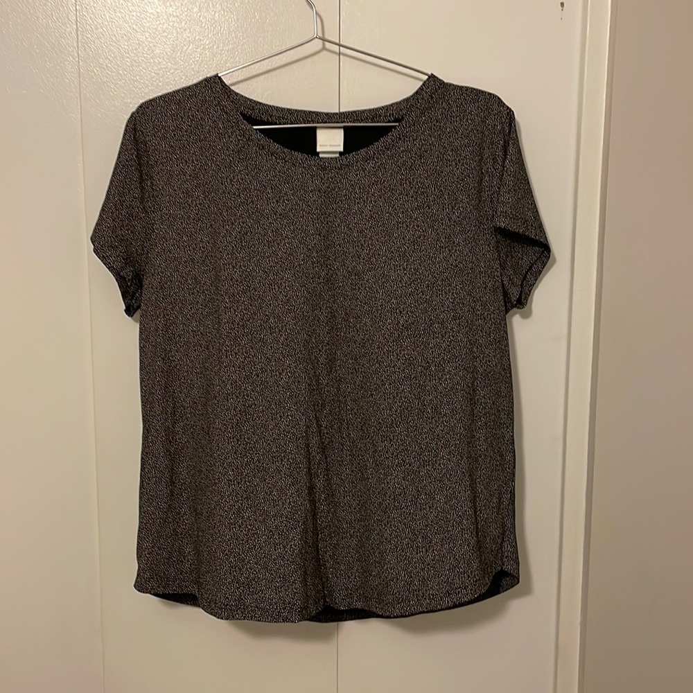 Patterned Black Blouse